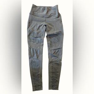 Alo Yoga Gray Moto Panel Leggings Size M